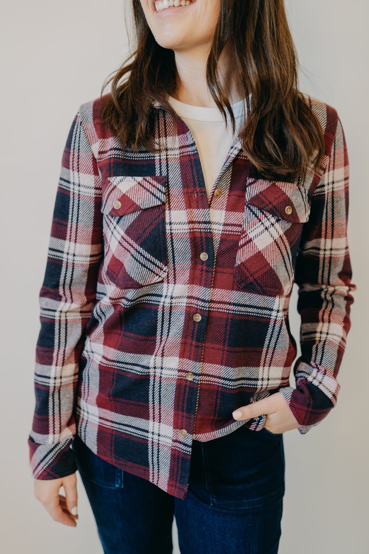 Thread & Supply | Cassian Shirt | Ruby Navy Plaid