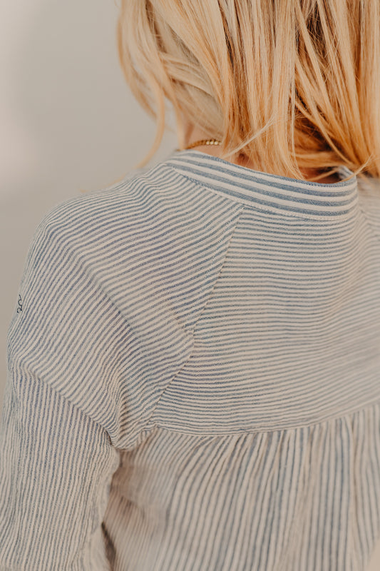Thread & Supply | Maia Shirt | Ivory Blue