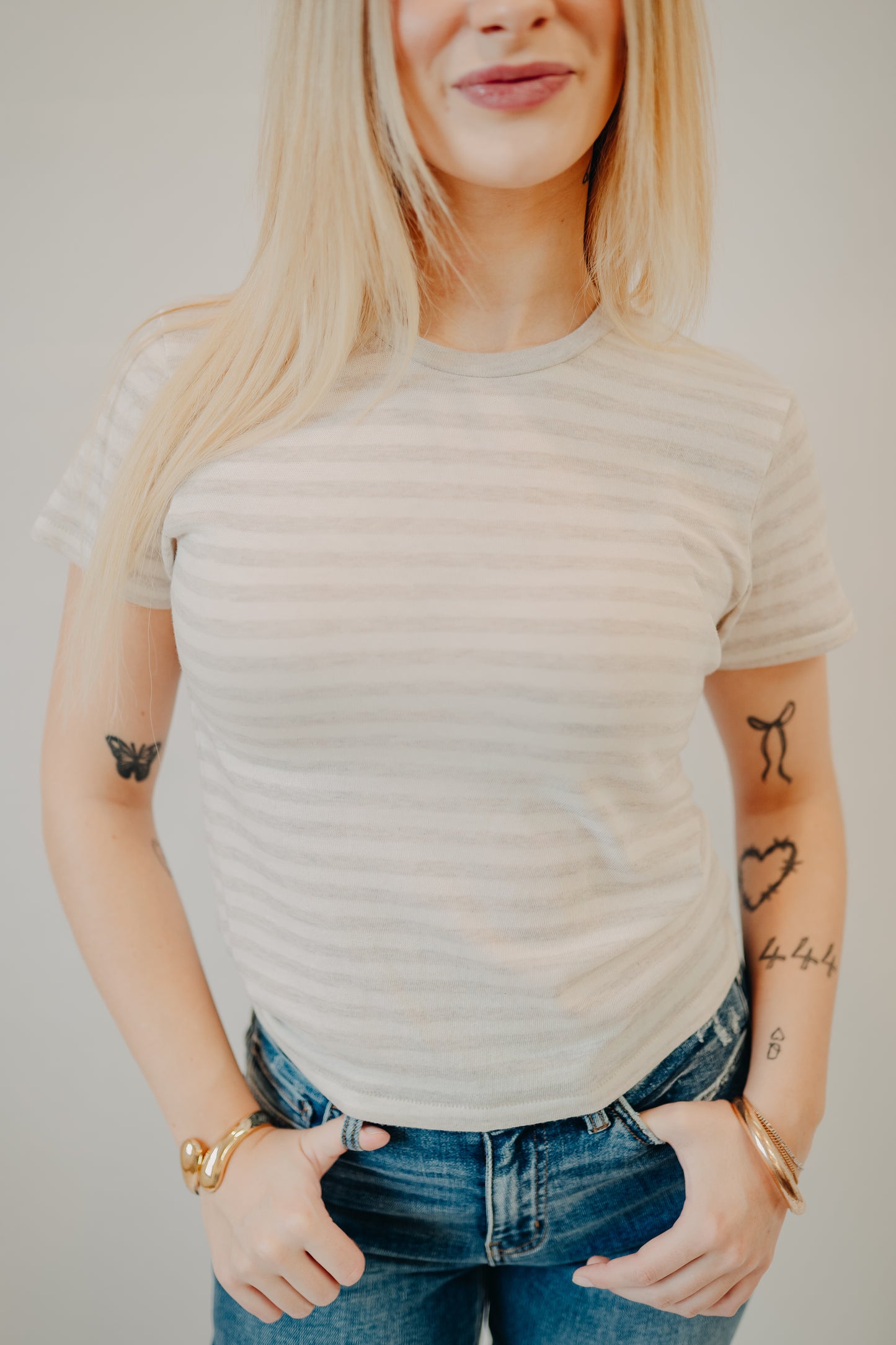 Z Supply | Tourist Striped Tee | Natural Heather