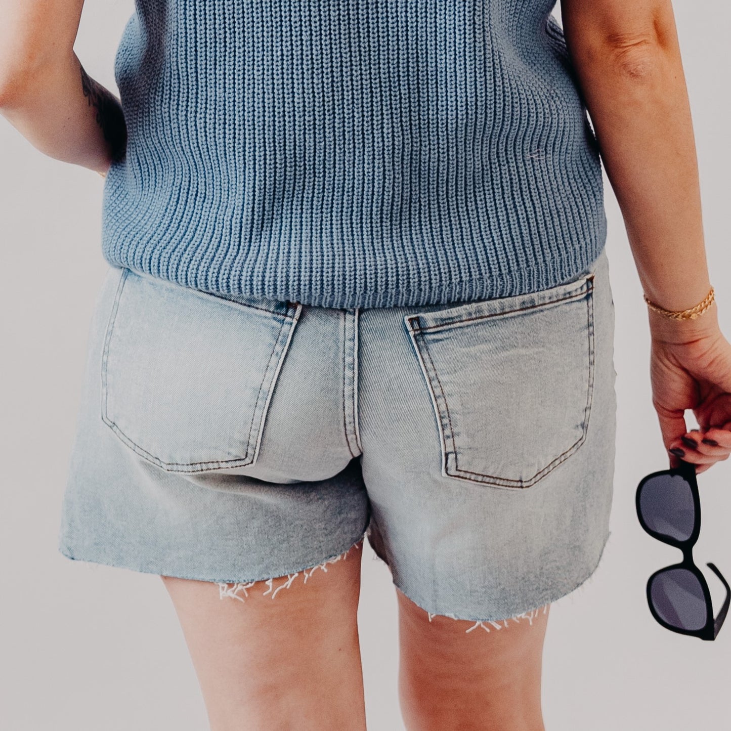 KUT | Jane High Rise Long Short Raw Hem | Deep