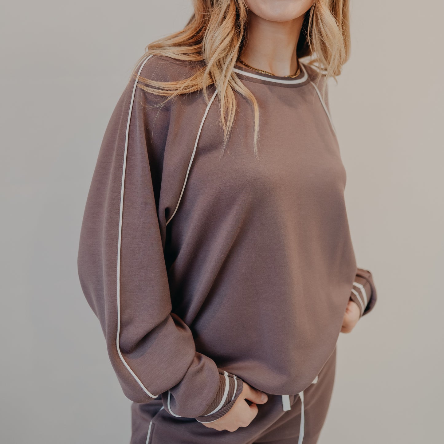 Thread & Supply | Amelia Top | Eggplant Ivory