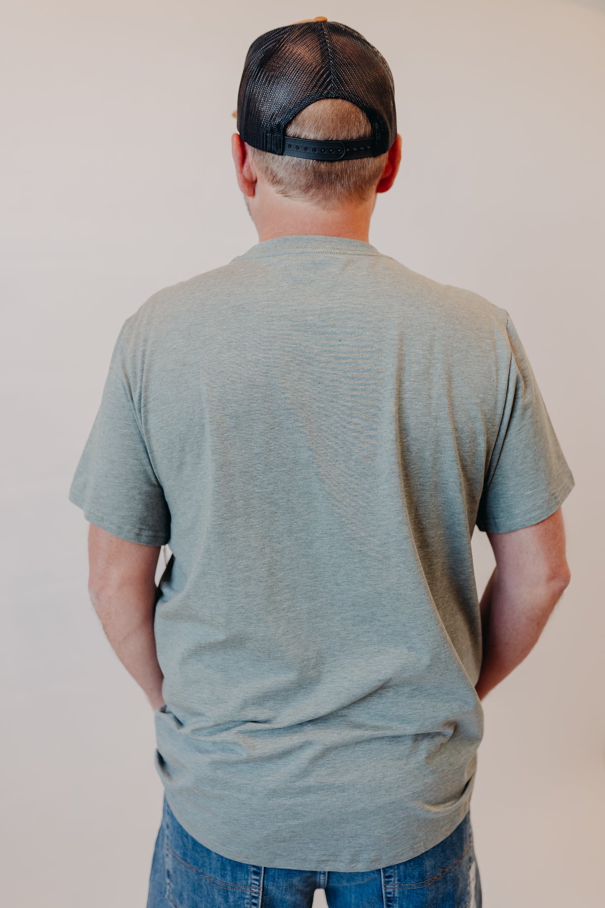 Flag & Anthem | Essential Stretch Crew Tee | Sage Heather