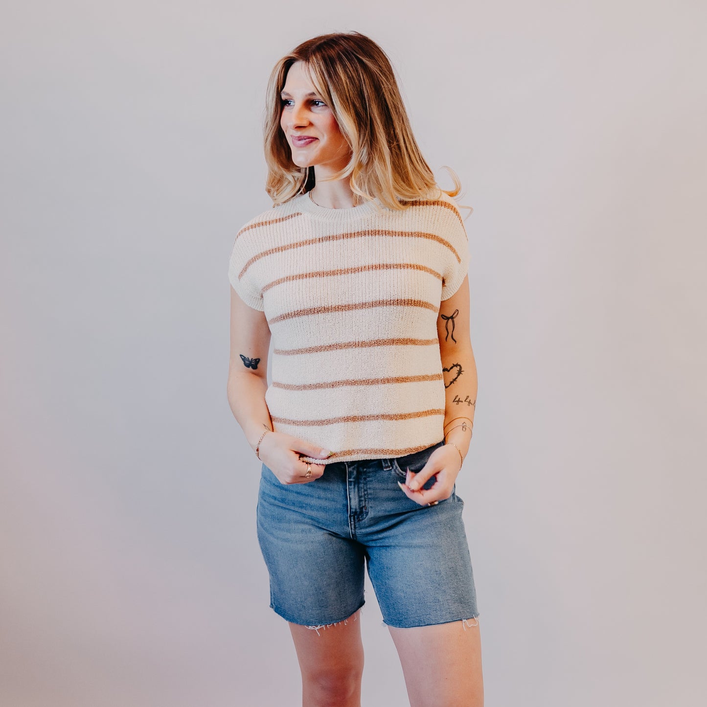 Vervet | High Rise Bermuda Shorts | Ambition