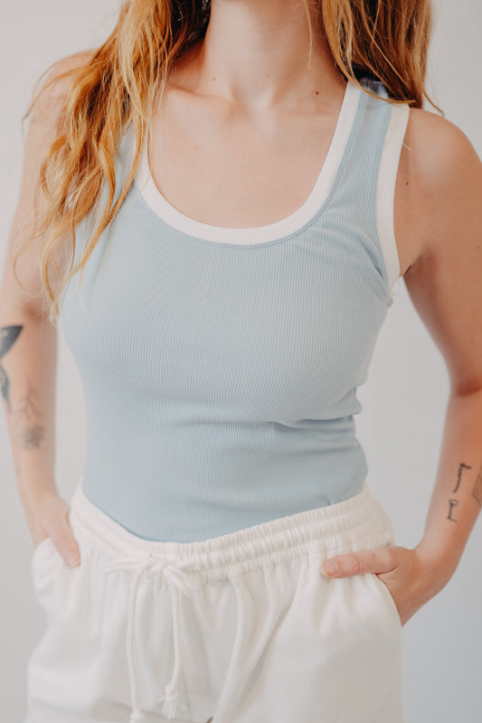 Z Supply | Sirena Colorblocked Rib Tank | Coast