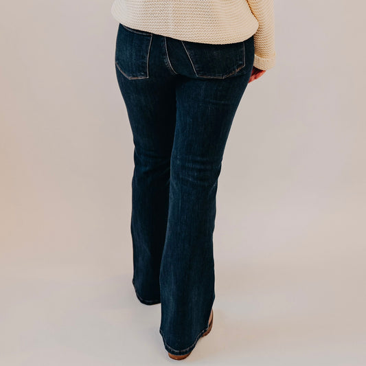 KUT | Ana High Rise Fab Ab Flare | Neutral