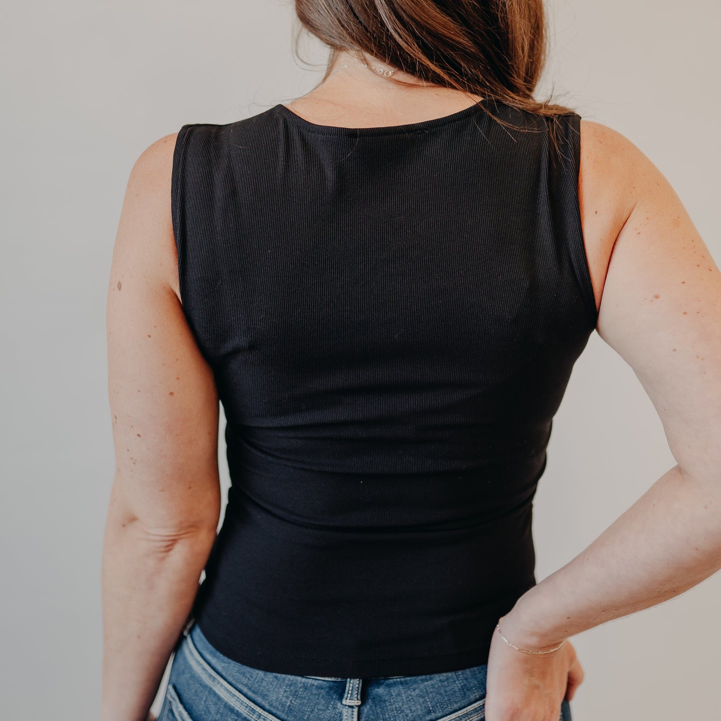 Blu Pepper | Square Neck Ruched Top | Black