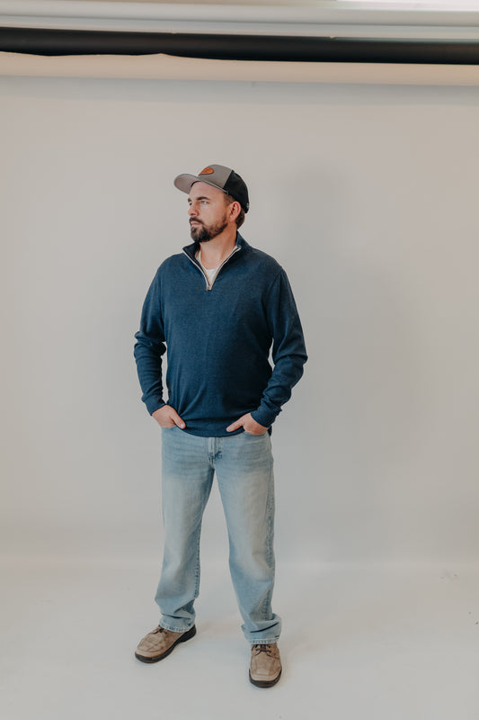 The Normal Brand | Puremeso Weekend Qtr Zip | Normal Navy