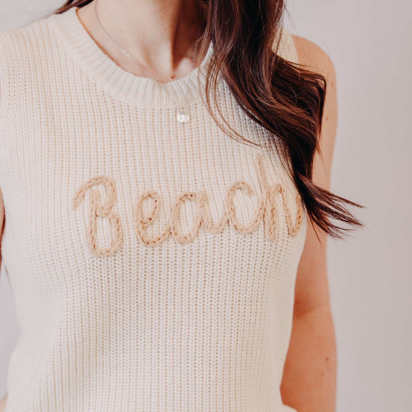 Doe & Rae | 'Beach' Sweater Tank | Off White