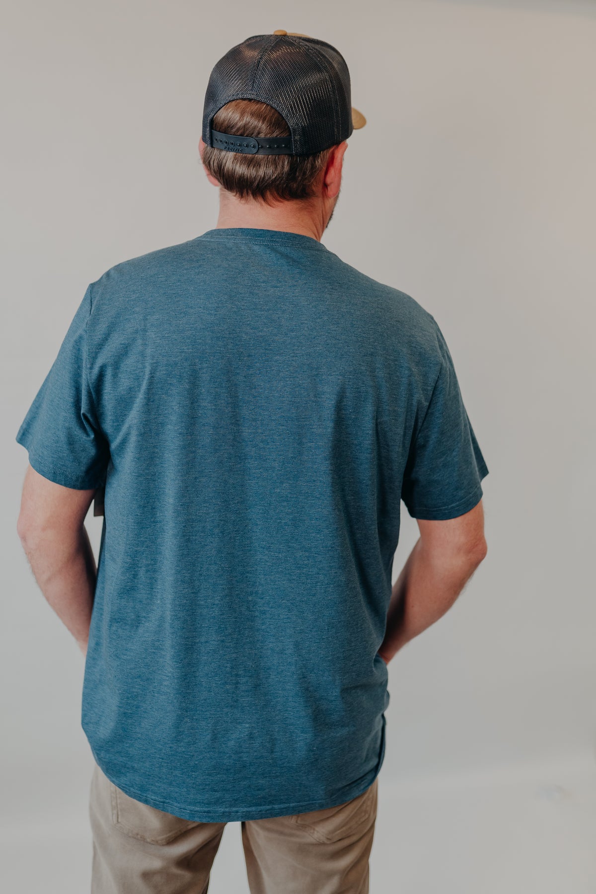 Flag & Anthem | Essential Stretch Tee | Navy Heather