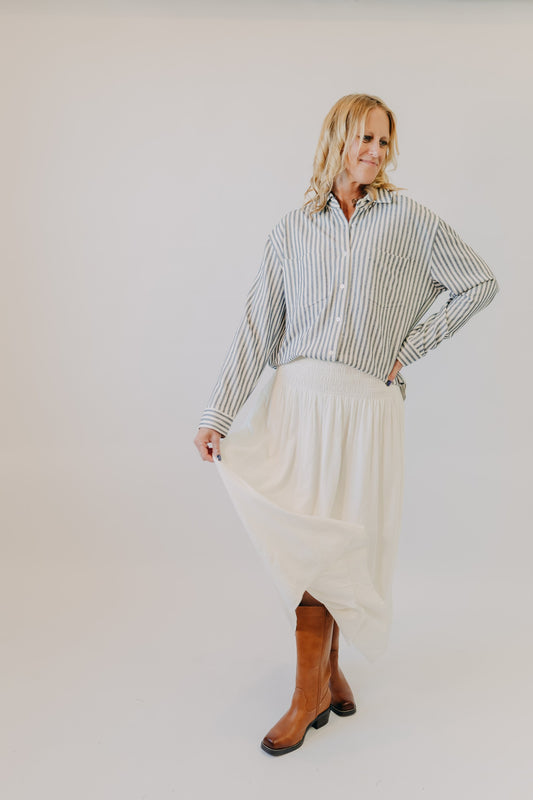 Z Supply | Reese Button Up Stripe Top | Eclipse