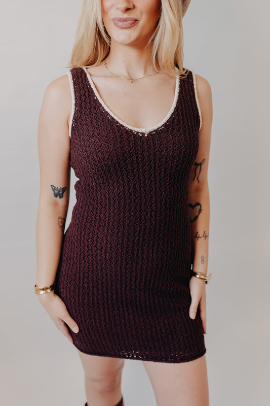 Z Supply | Sorolla Crochet Cover Up | Chocolate Cherry