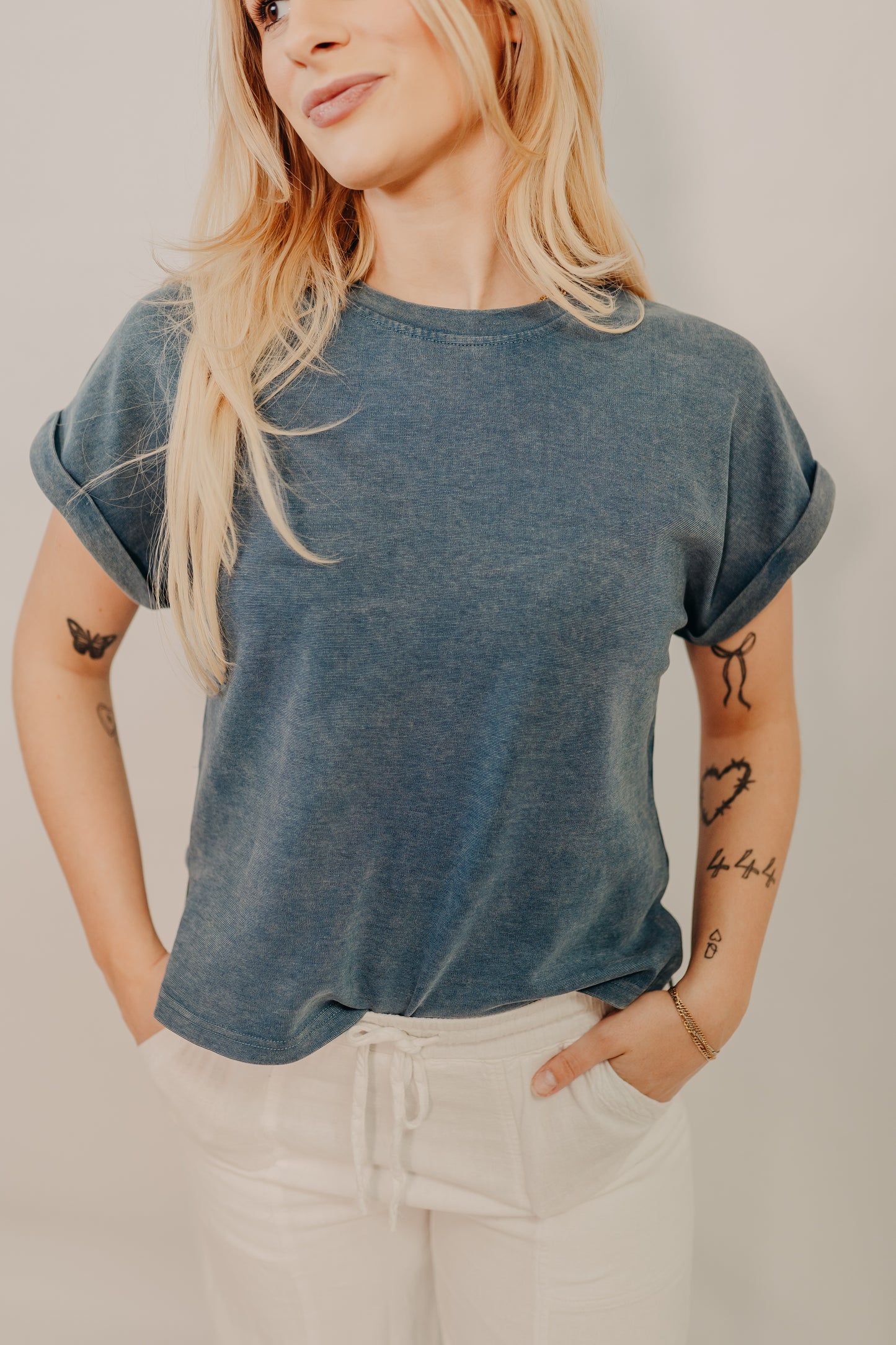 Thread & Supply | Nova Top | Washed Denim Blue