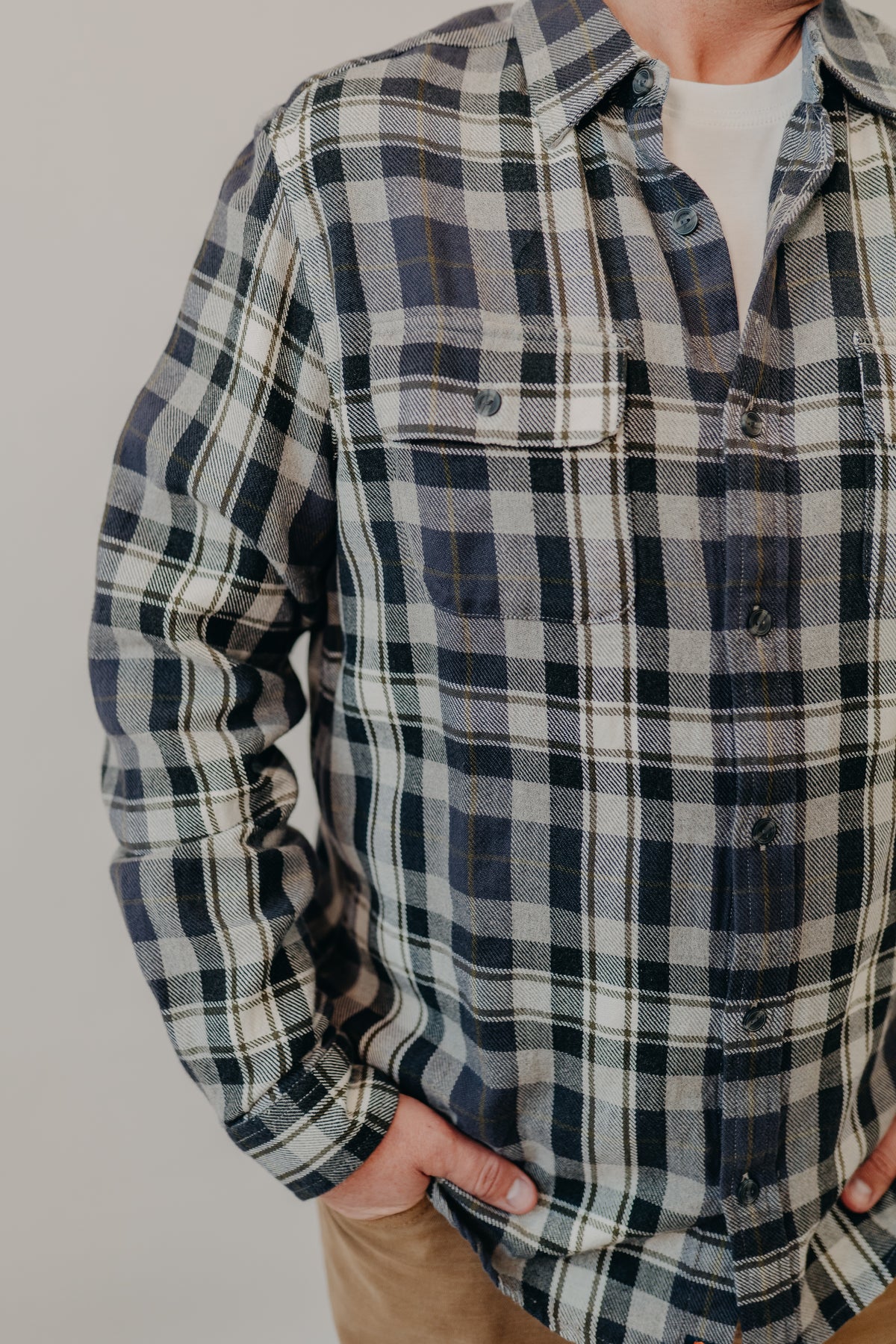 The Normal Brand | Mountain Overshirt | Grey Plaid