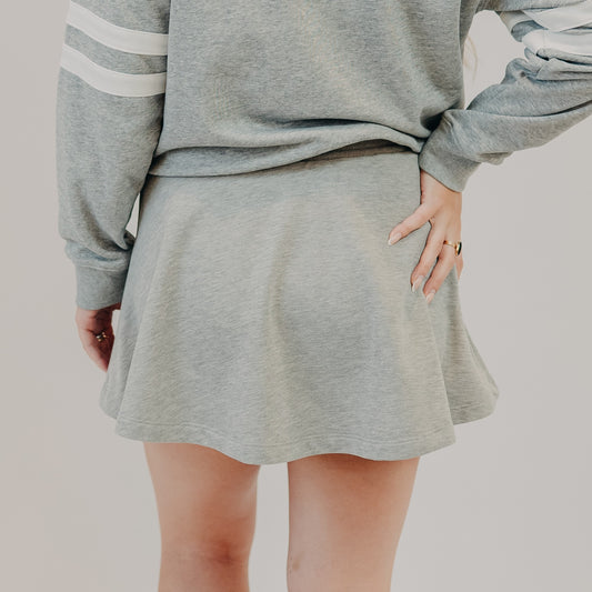 Wishlist | French Terry Flare Skort | H Grey