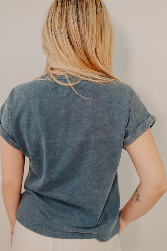 Thread & Supply | Nova Top | Washed Denim Blue