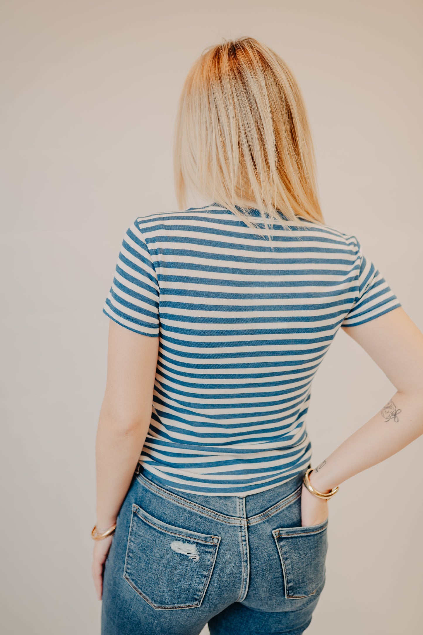 Z Supply | Tourist Striped Tee | Calypso Blue Indigo