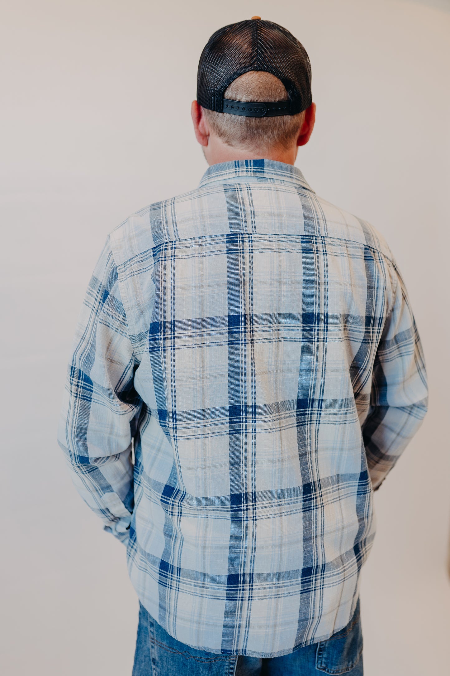 Flag & Anthem | Roswell Vintage Wash Shirt | Navy Cream
