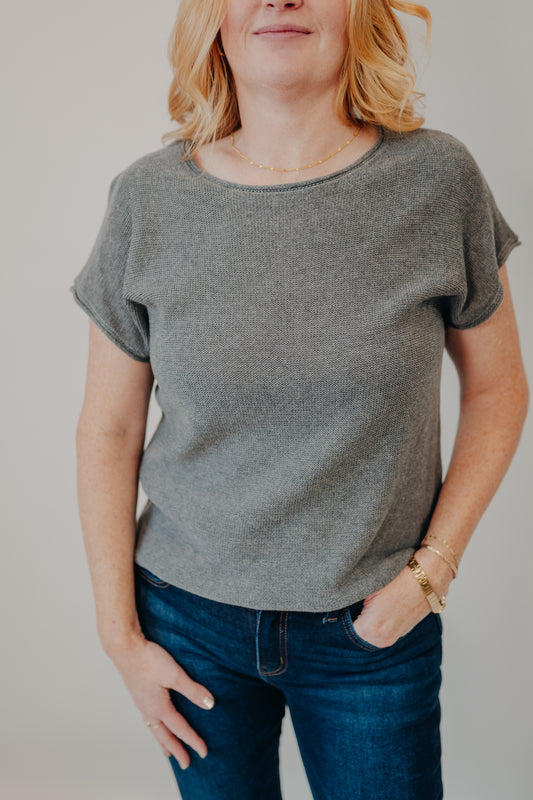 Staccato | Wide Crew Neck Pullover Sweater | H Grey