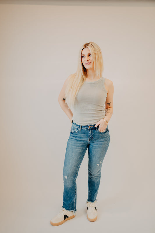 Flying Monkey | Mid Rise Distressed Hem Ankle Boot | Quince