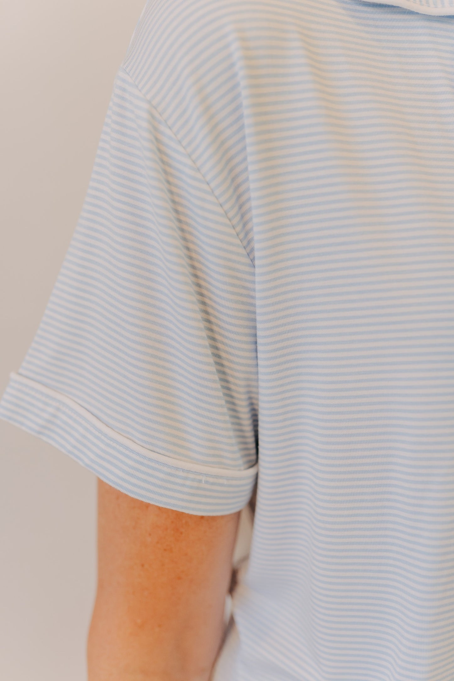 Thread & Supply | Nella Pajama Set of 2 | Light Blue Stripe