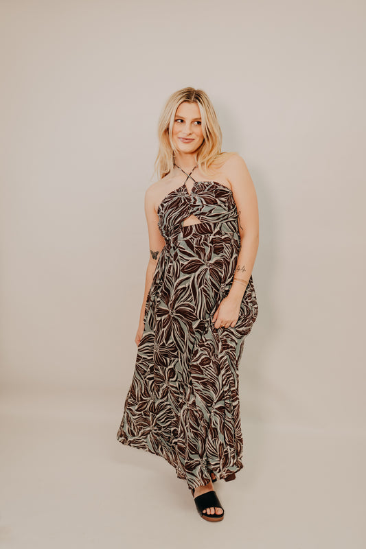Z Supply | Lanie Zinn Floral Maxi Dress | Chocolate Cherry