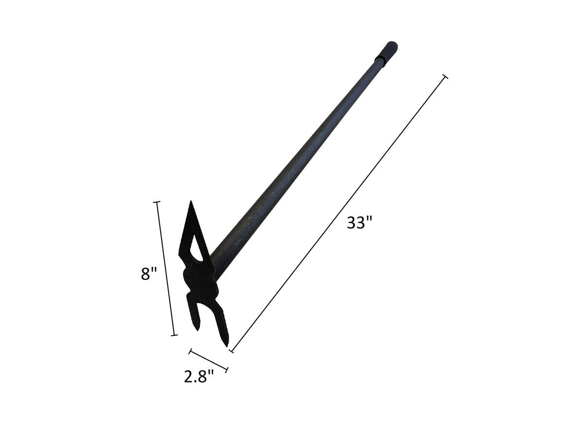 DeWit Comby Hoe - 2 Tine Cultivator / Diamond Shaped Long Handle