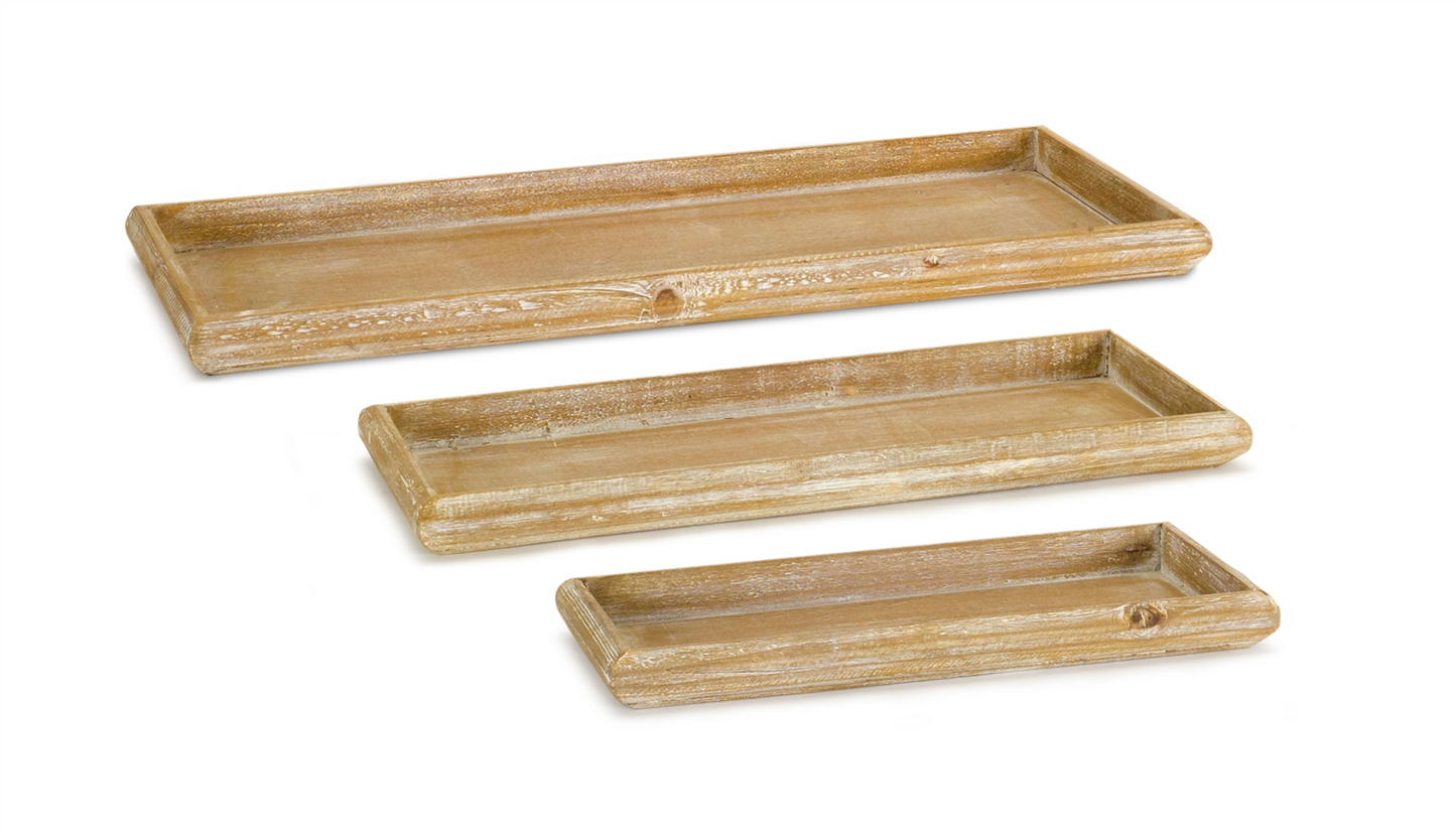 Natural Wooden Nesting Tray (Set of 6)