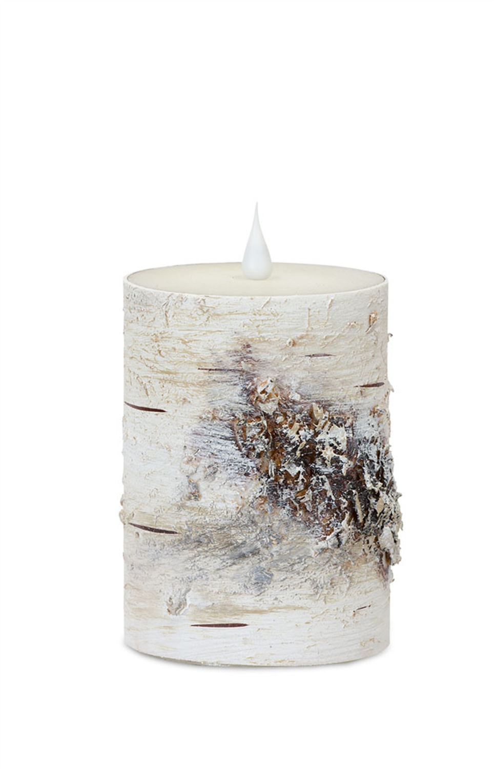 Simplux LED Birch Candle 3.5"D x 5"H (Set of 2) with Remote