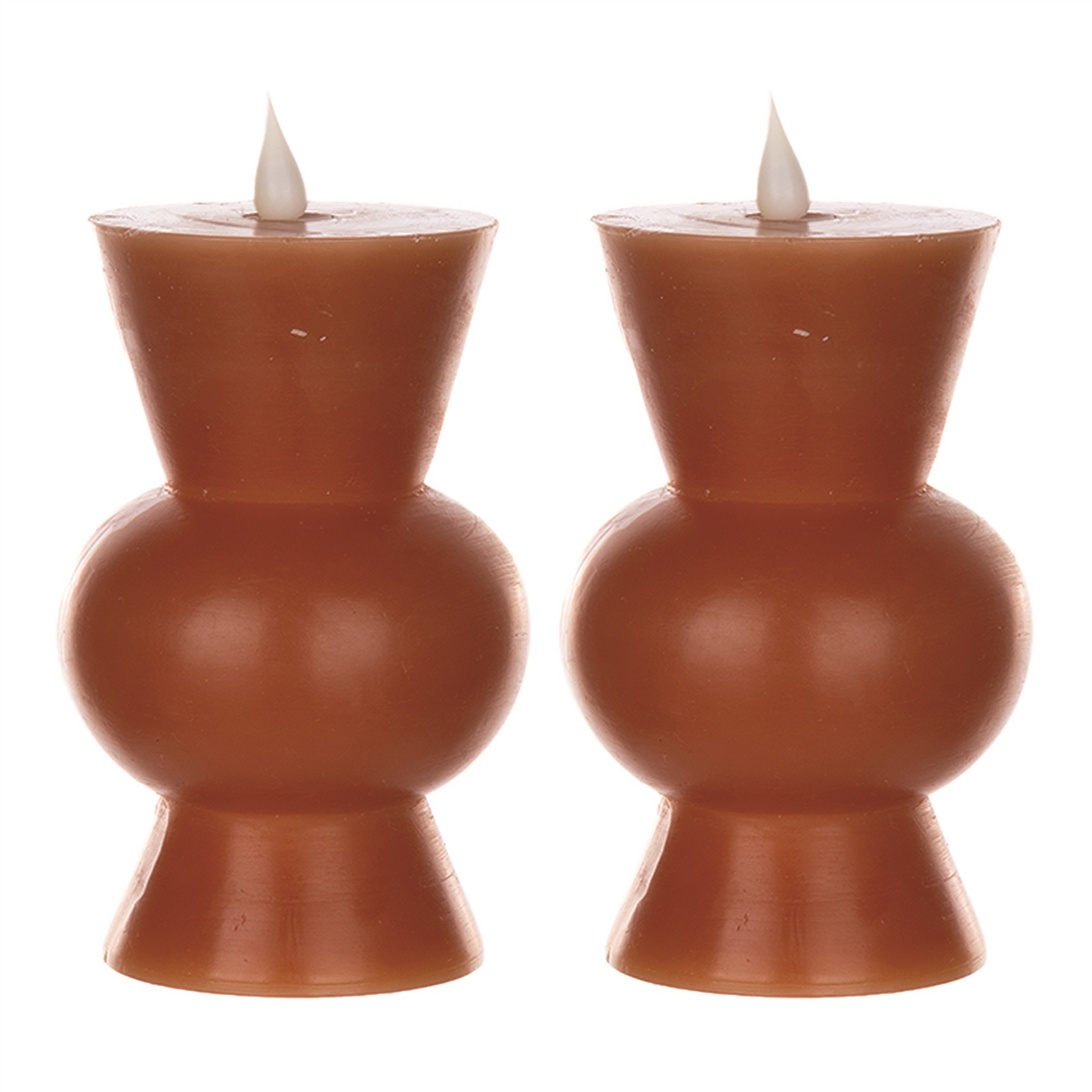 Simplux LED Designer Candle w/4 and 8 Hr Timer (Set of 2) 3.5" x 5.5"H Wax/Plastic (Requires 2 AA Ba