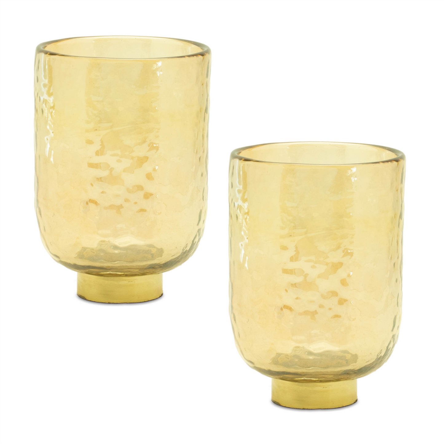 Candle Holder (Set of 2) 5.5”H Glass