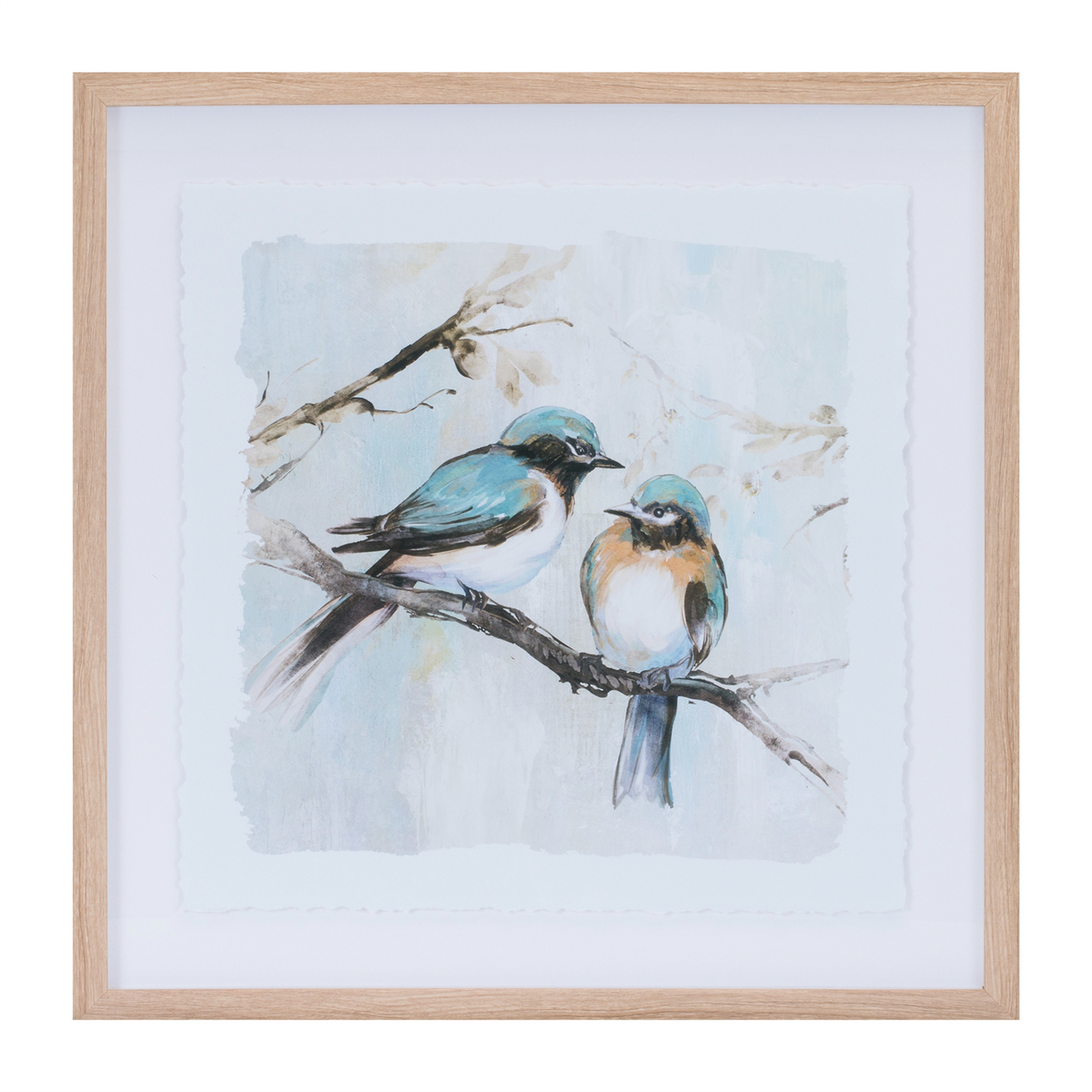 Framed Bird Couple Wall Print (Set of 2)