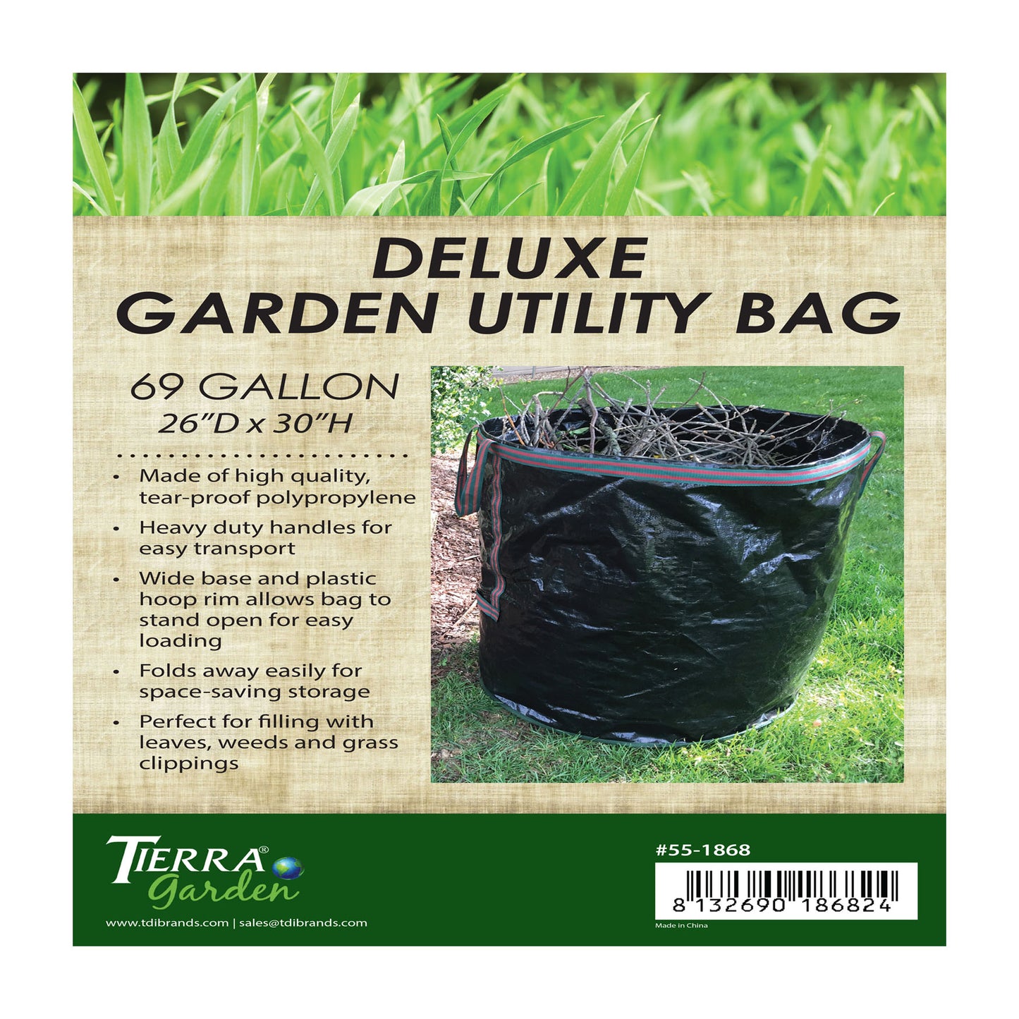 69 gal Deluxe Black Tip Bag