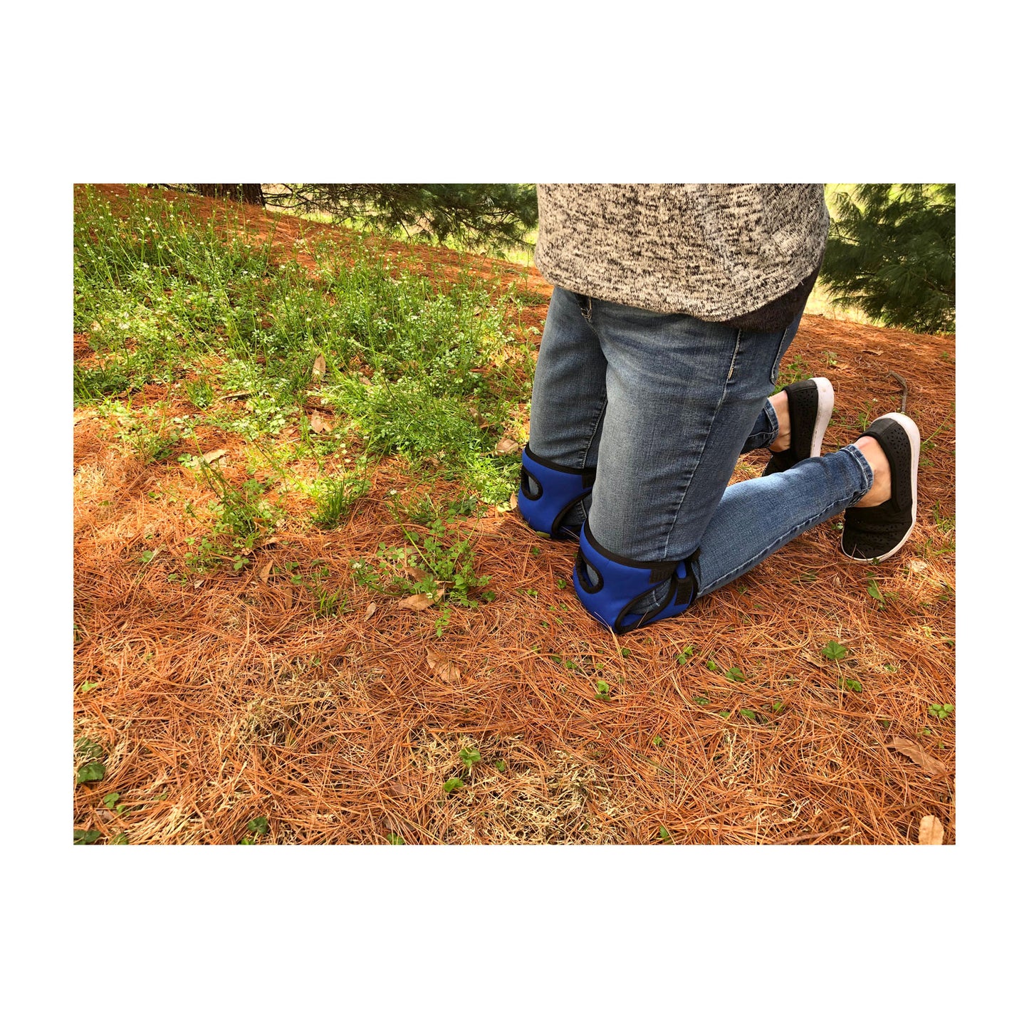 Blue Memory Foam Knee Pads