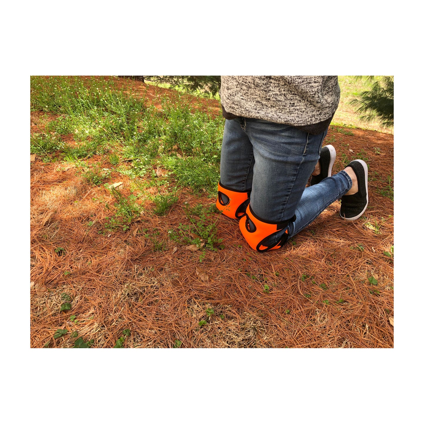 Orange Memory Foam Knee Pads