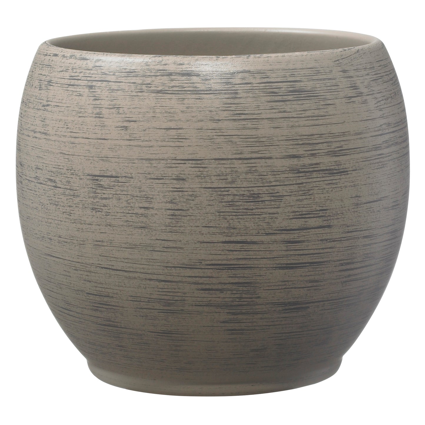 5.9" Wood Optics Brown Ceramic Alberta Fashion Pot