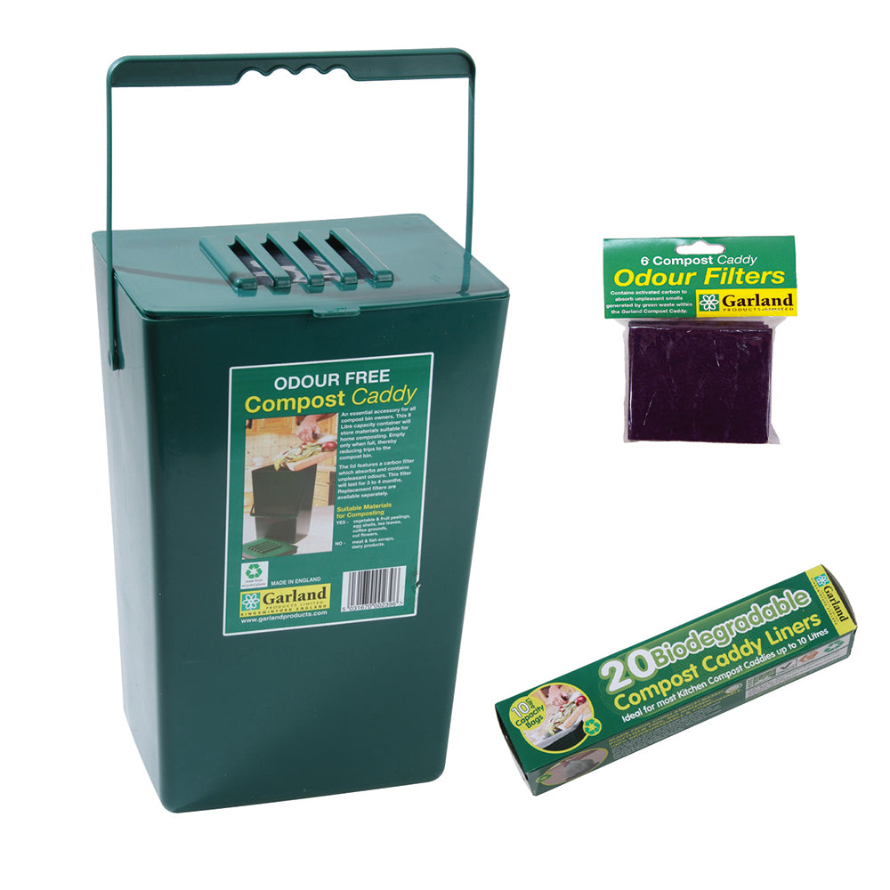 Midi Compost Caddy w/Repl Filters and Biodegradable Bags