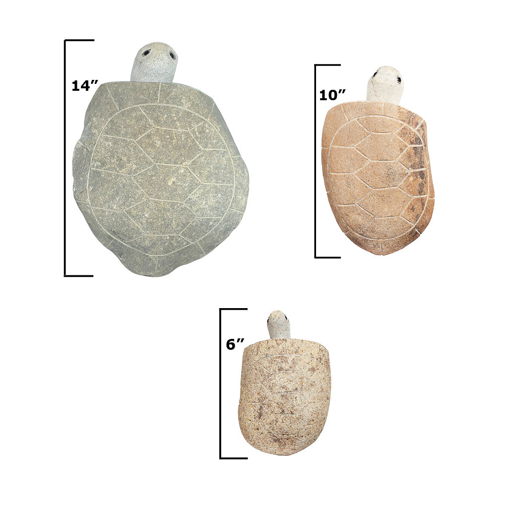 Family of Boulder Turtles 3 Pcs 6"10"14"