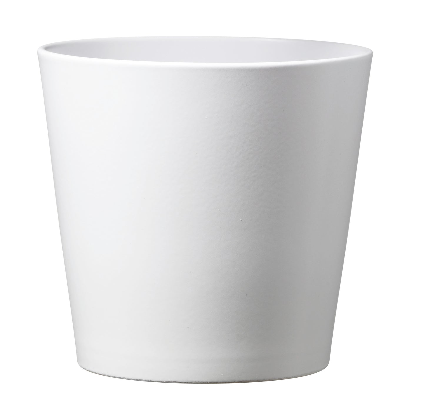 11" Matte White Ceramic Dallas Esprit Pot