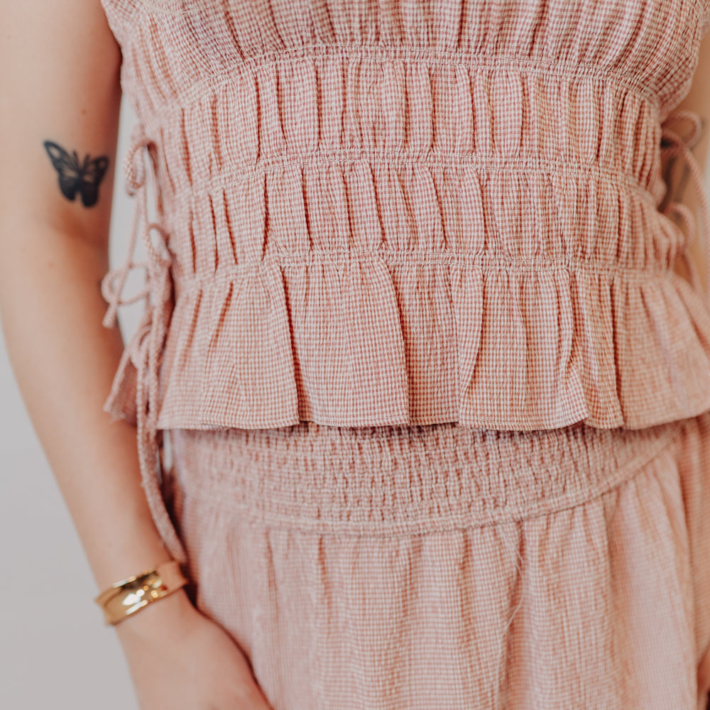 mustard seed pink dress Mustard Seed Pink Puff Sleeve Romper Dress Shorts Cotton Vacation Beach