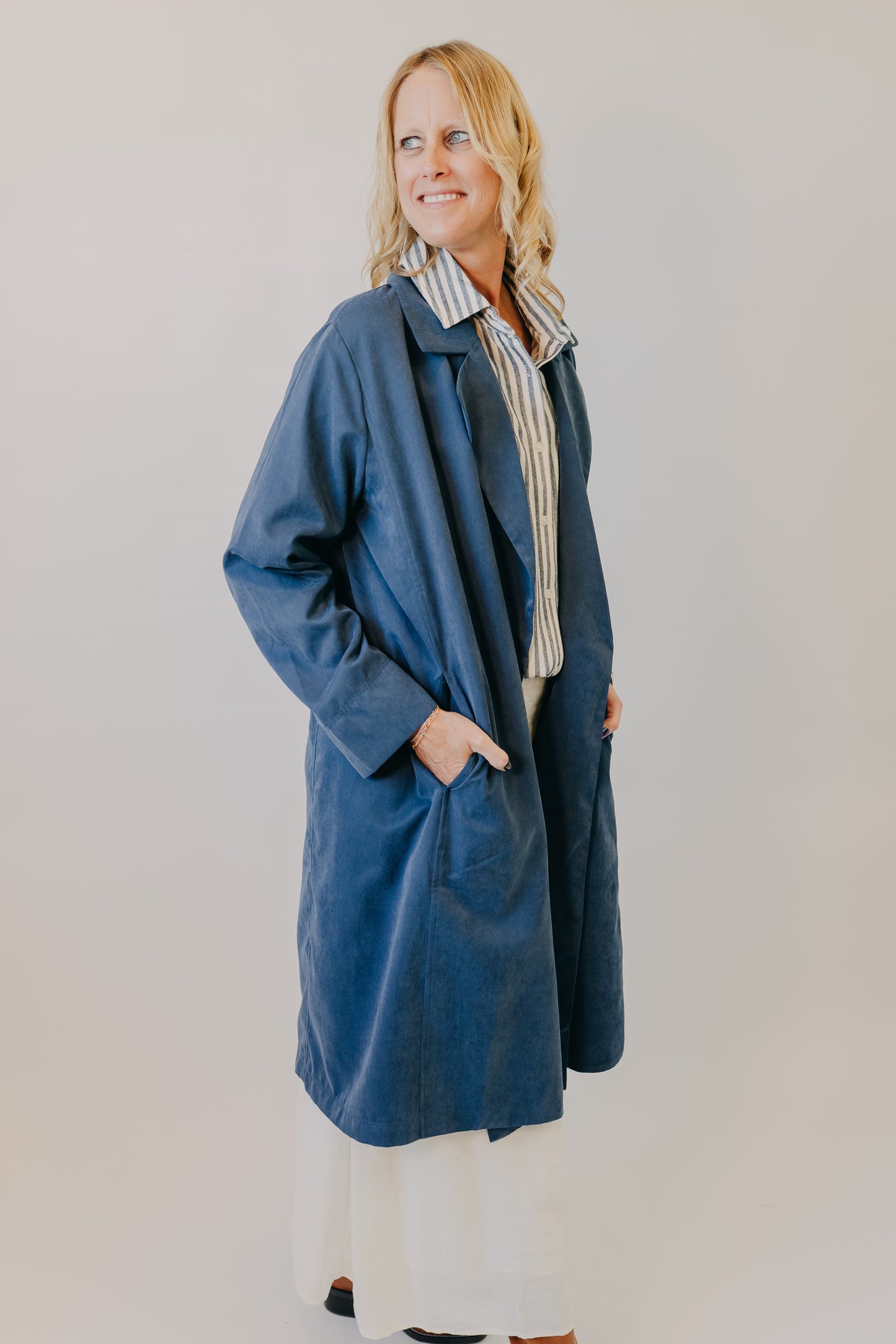 Fun2Fun | Trench Coat | Navy