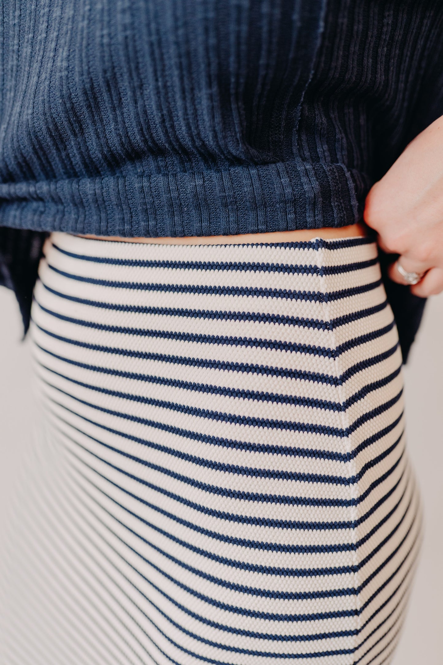 Z Supply | Ainslie Stripe Midi Skirt | Eclipse