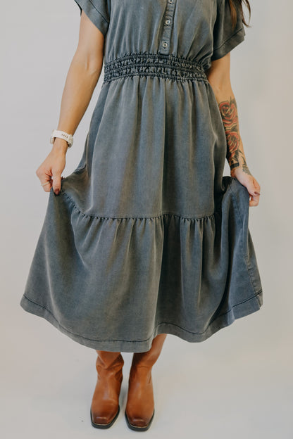 Thread & Supply | Shayla Dress | Black Wash