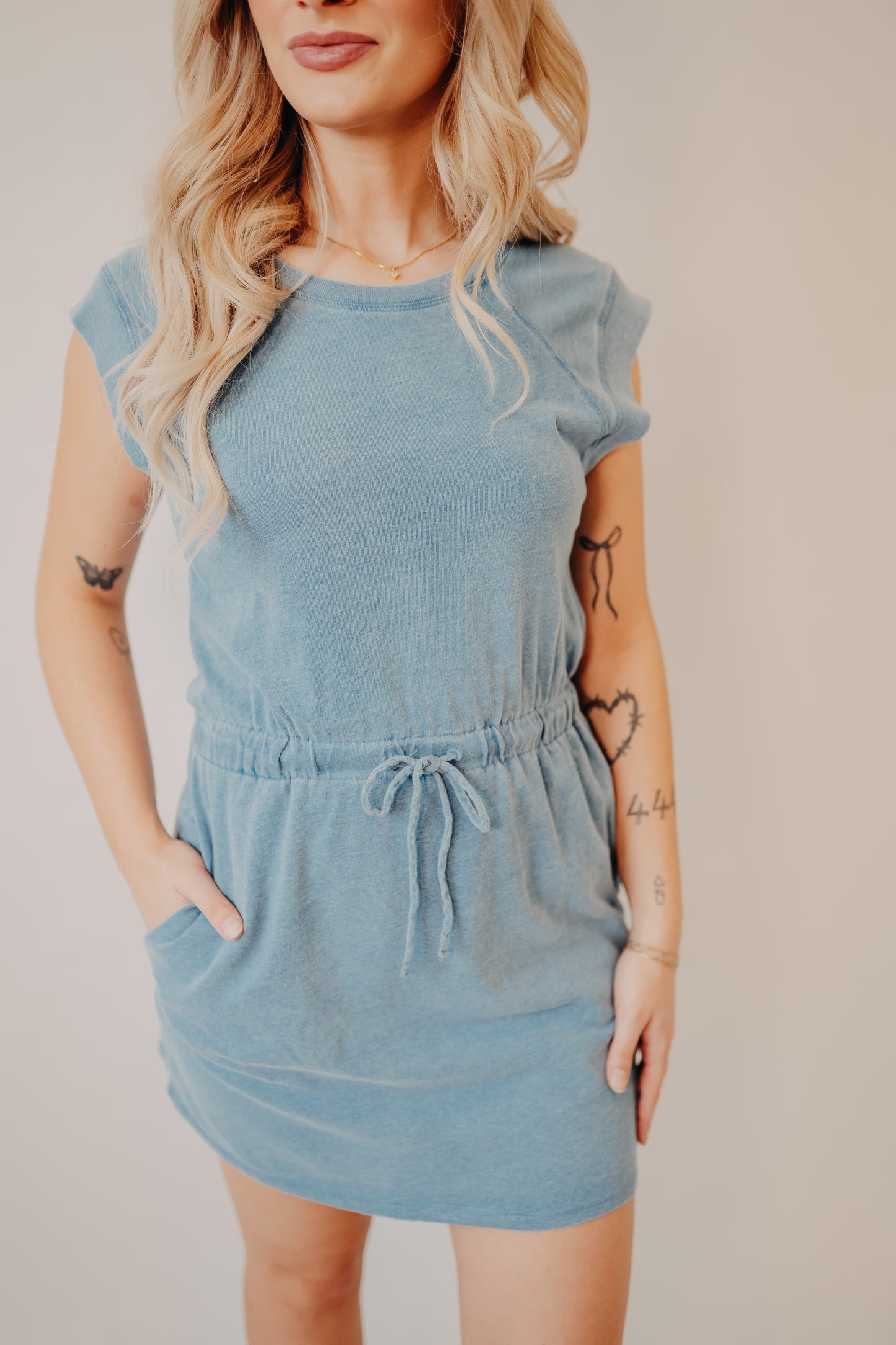 Z Supply | Kalani Jersey Denim Dress | Santorini Indigo