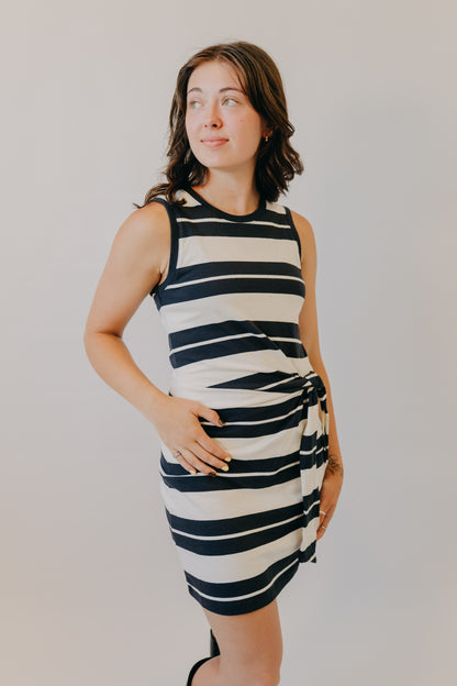 Z Supply | Mattie Striped Mini Dress | Ash Black