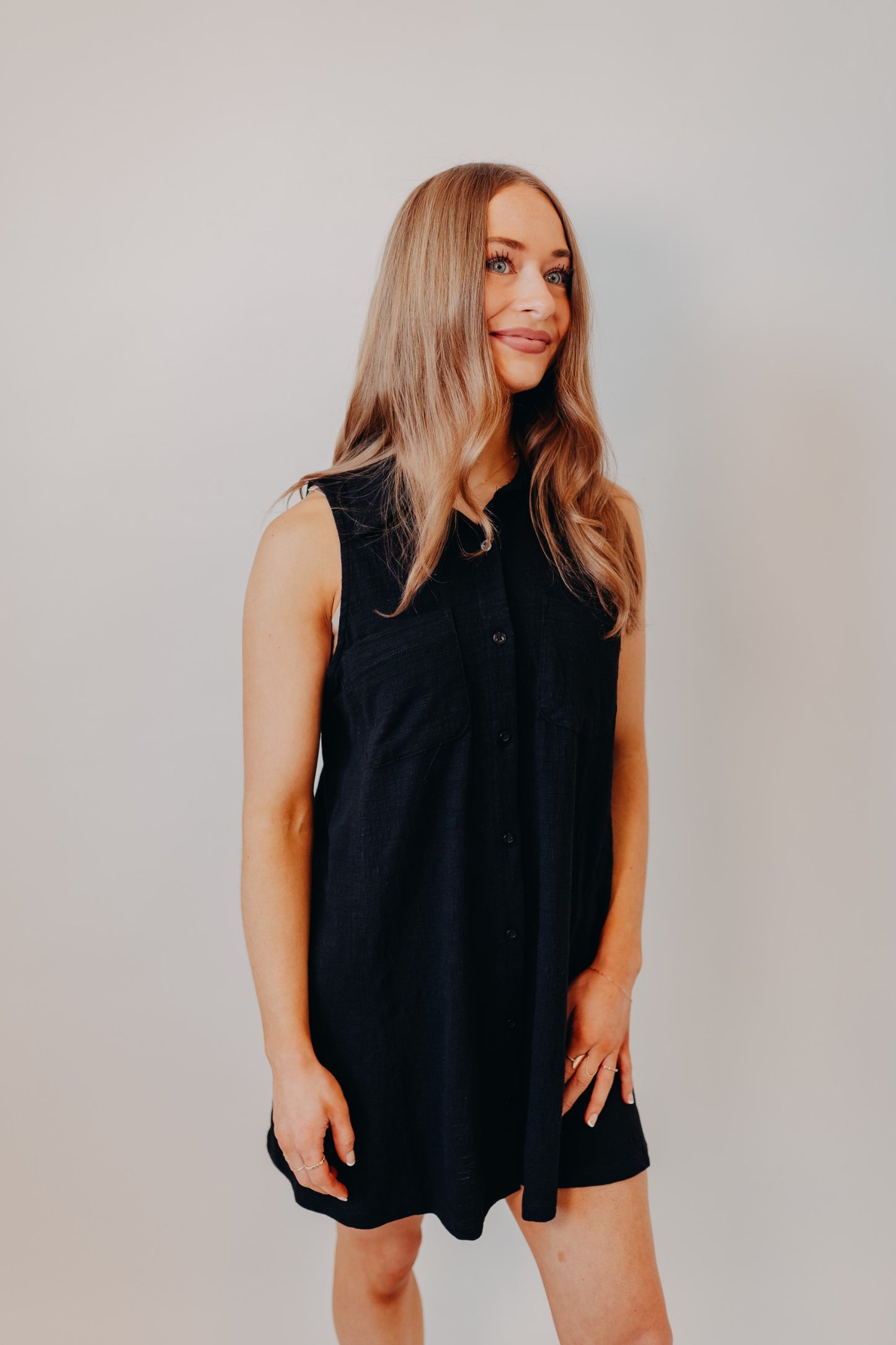 Z Supply | New Light Textured Mini Dress | Black