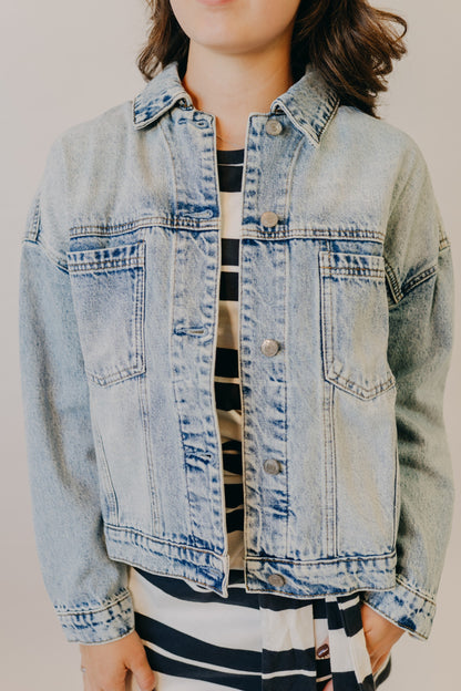By Together | Fast Car Jean Jacket | Washed Denim