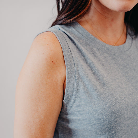 Be Cool | Heathered Tank | Blue