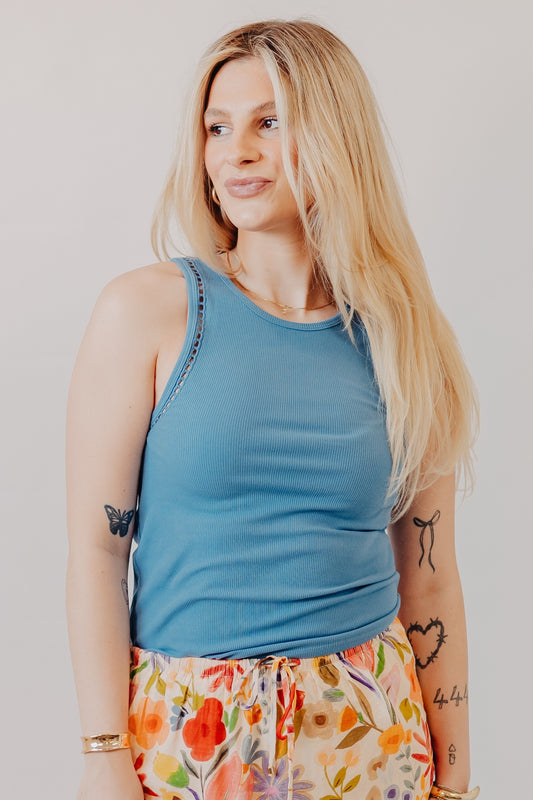 Z Supply | Boa Rib Tank | Lake Blue