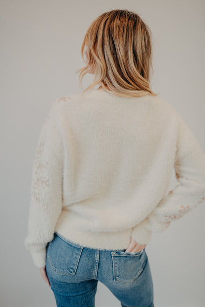 Staccato | Reindeer Fluffy Pullover | Oatmeal