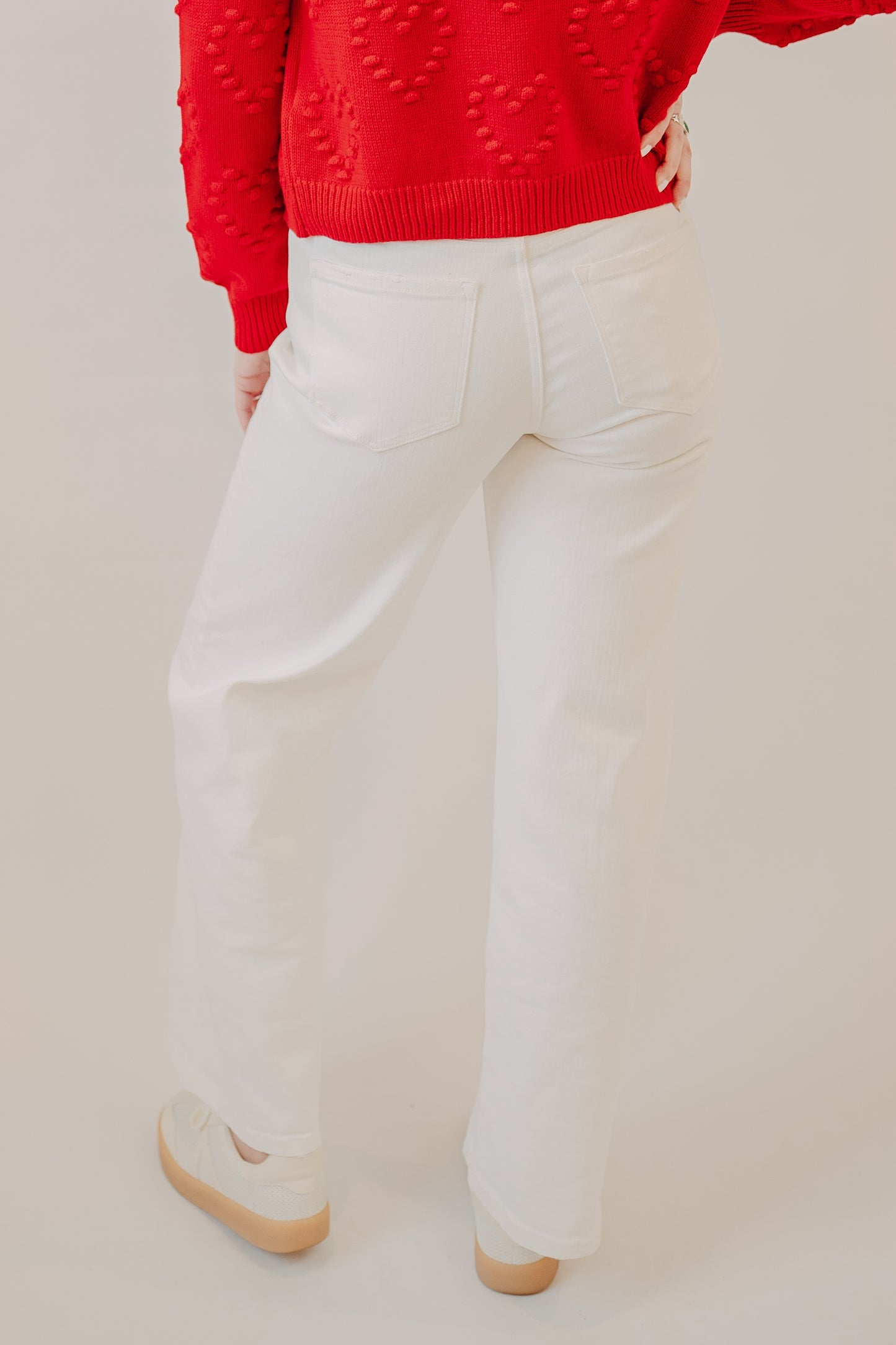 Vervet | High Rise Wide Leg | Optic White